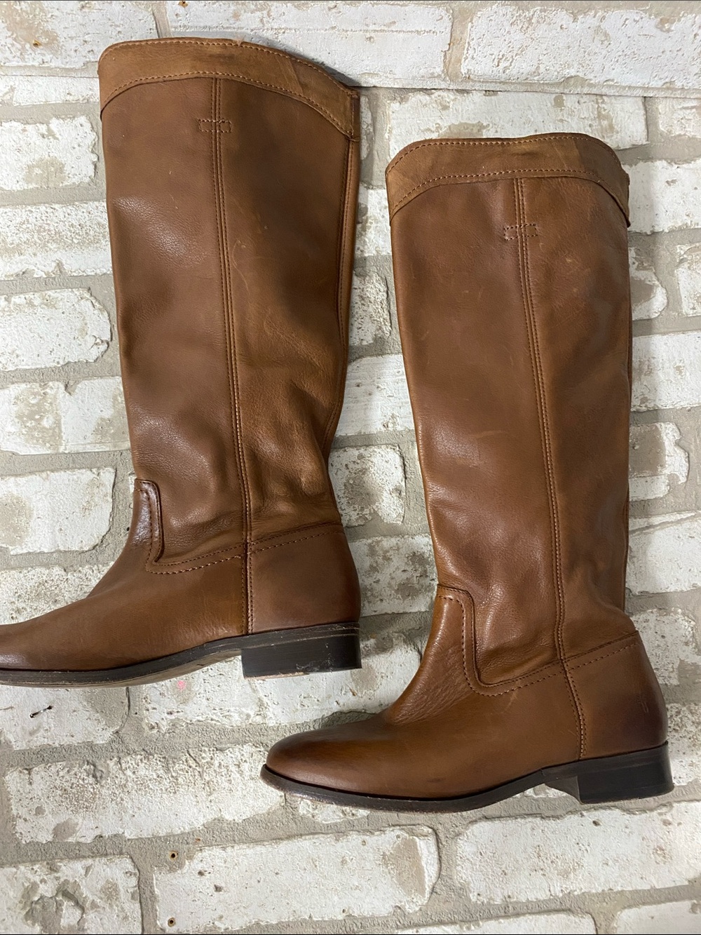 Frye Cognac Leather Over-The-Knee Riding Boots - Picture 5 of 9